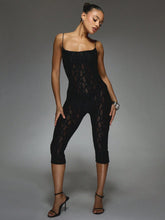 MISSGUIDED Scoop Neck Sleeveless Lace Capri Jumpsuit